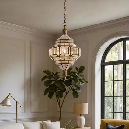 Suspension Sophie Dimlux en verre et laiton