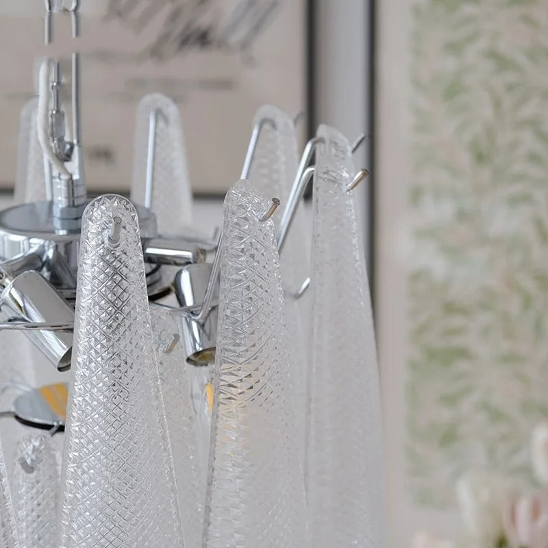 Lustre Thérèse voilé givré chutes de neige