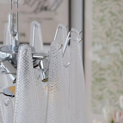Lustre Thérèse voilé givré chutes de neige