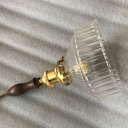 Clémence Lustre suspendu rustique abat-jour grange 1 lumière verre transparent