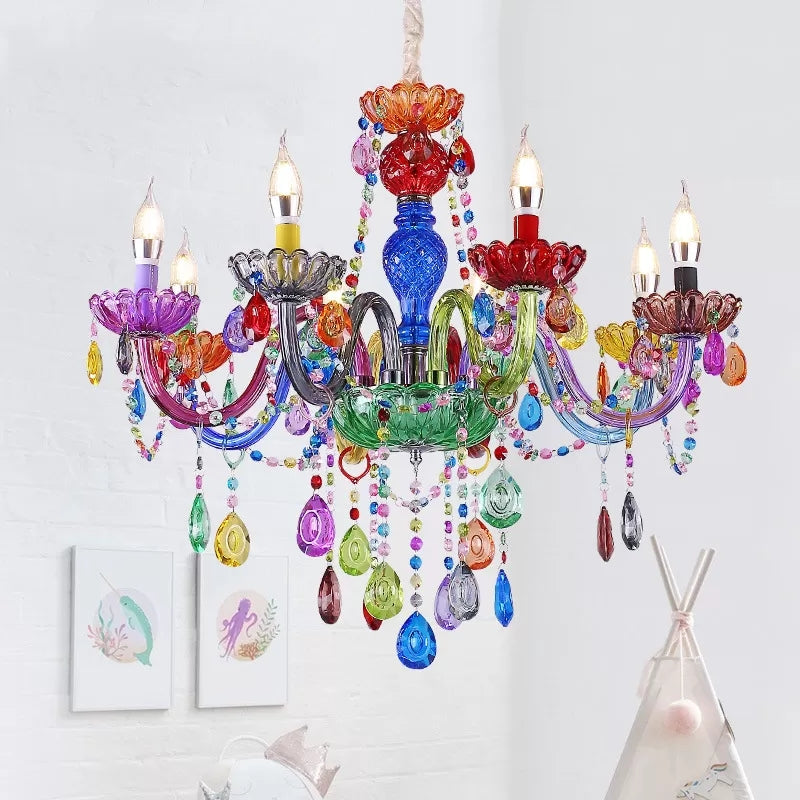 Suspension goutte d'eau Sophie Crystal multicolore