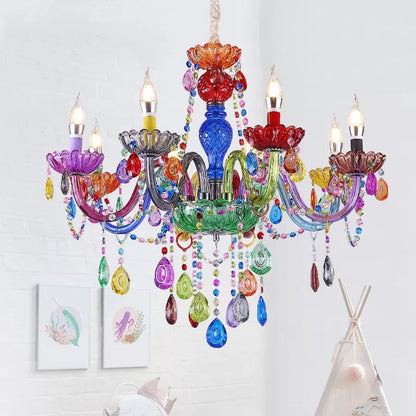 Suspension goutte d'eau Sophie Crystal multicolore