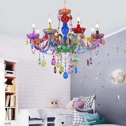 Suspension goutte d'eau Sophie Crystal multicolore