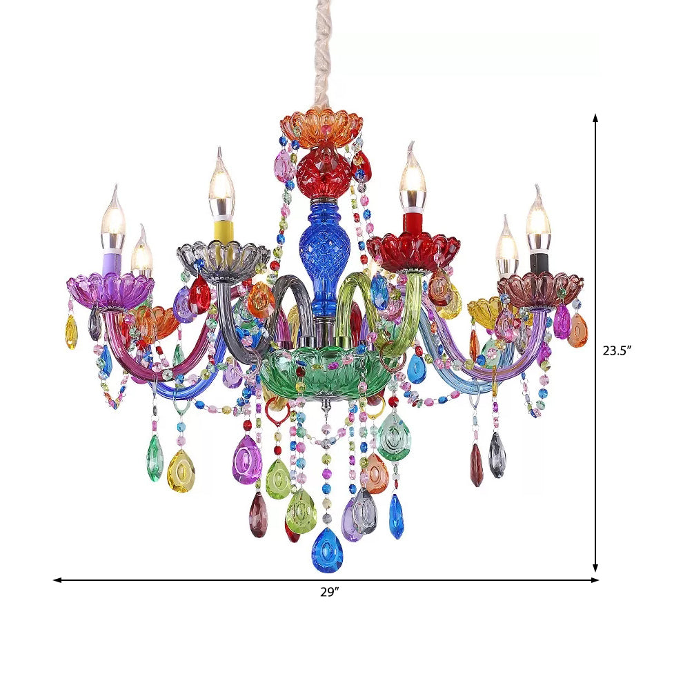 Suspension goutte d'eau Sophie Crystal multicolore
