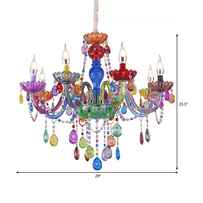 Suspension goutte d'eau Sophie Crystal multicolore