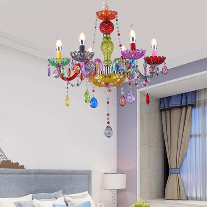 Suspension goutte d'eau Sophie Crystal multicolore