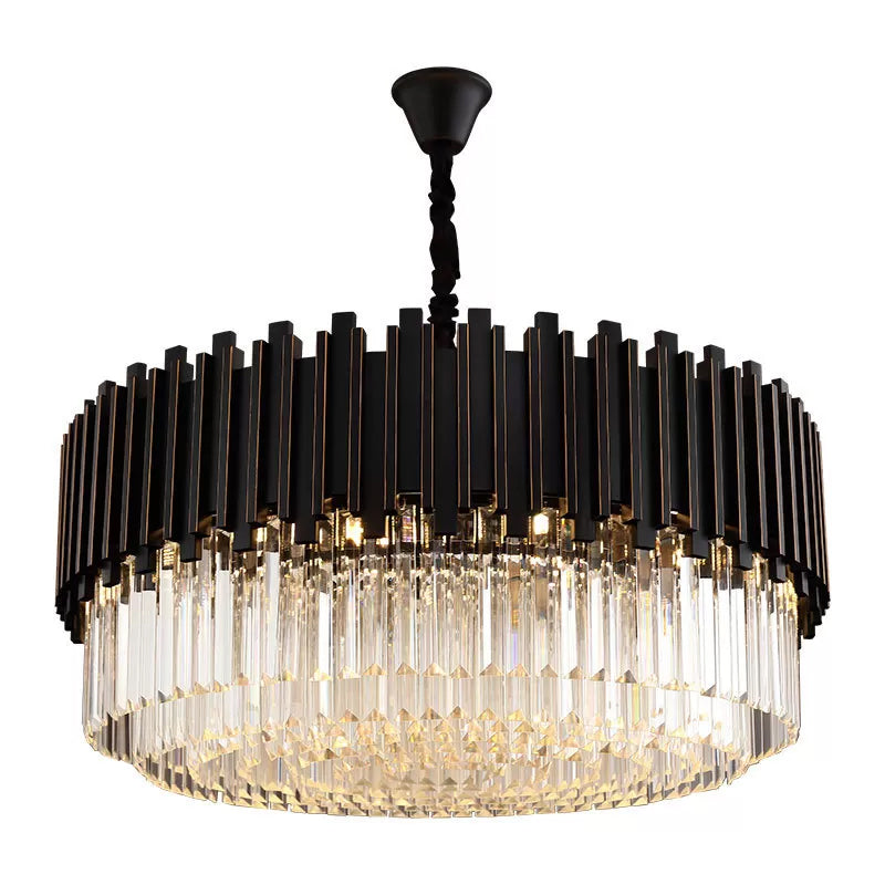 Lustre en cristal Sabrina Black Drum