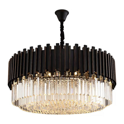 Lustre en cristal Sabrina Black Drum