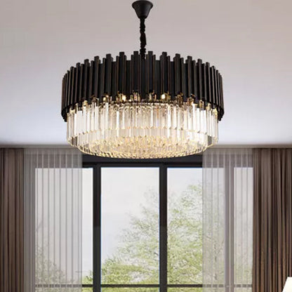 Lustre en cristal Sabrina Black Drum