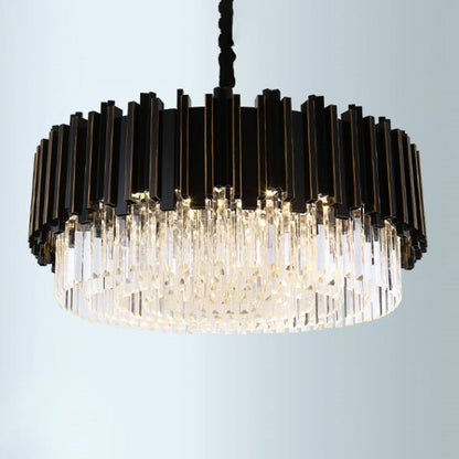 Lustre en cristal Sabrina Black Drum