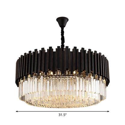 Lustre en cristal Sabrina Black Drum