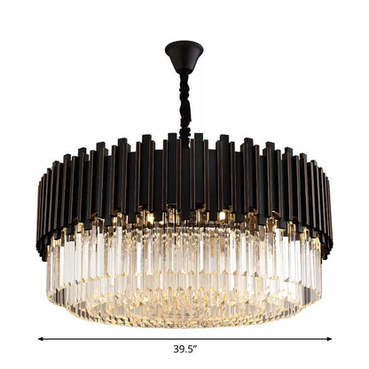 Lustre en cristal Sabrina Black Drum