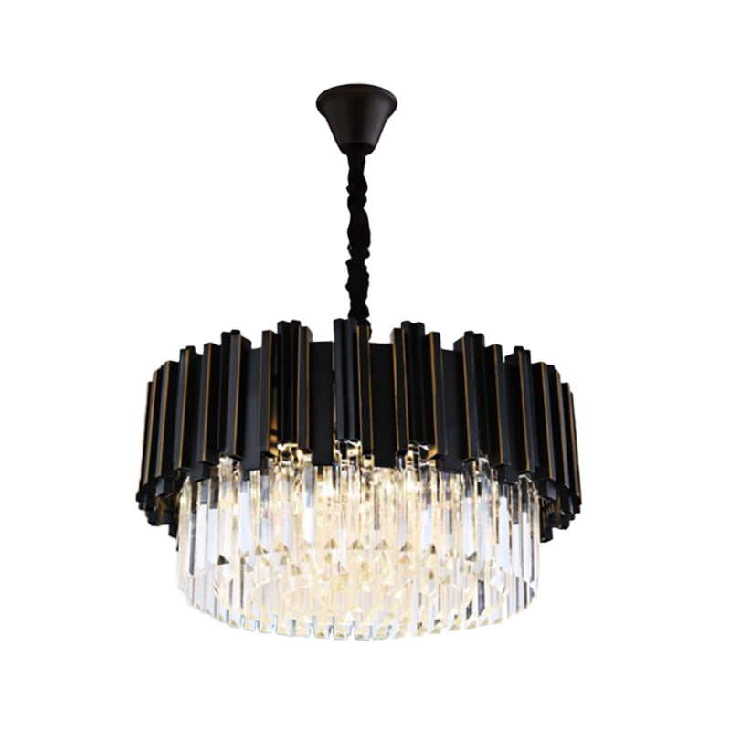 Lustre en cristal Sabrina Black Drum