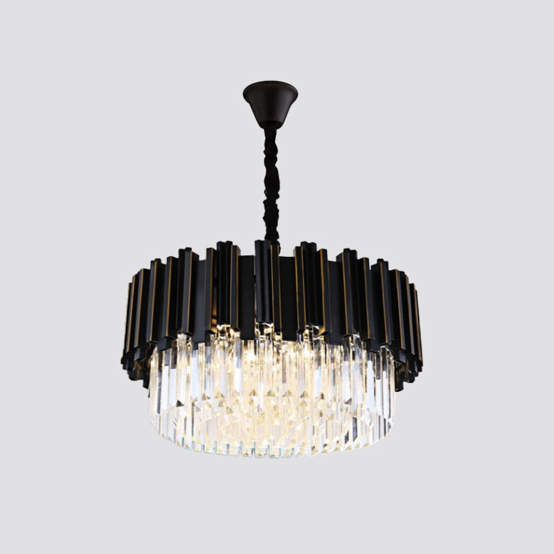 Lustre en cristal Sabrina Black Drum