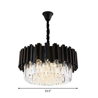 Lustre en cristal Sabrina Black Drum