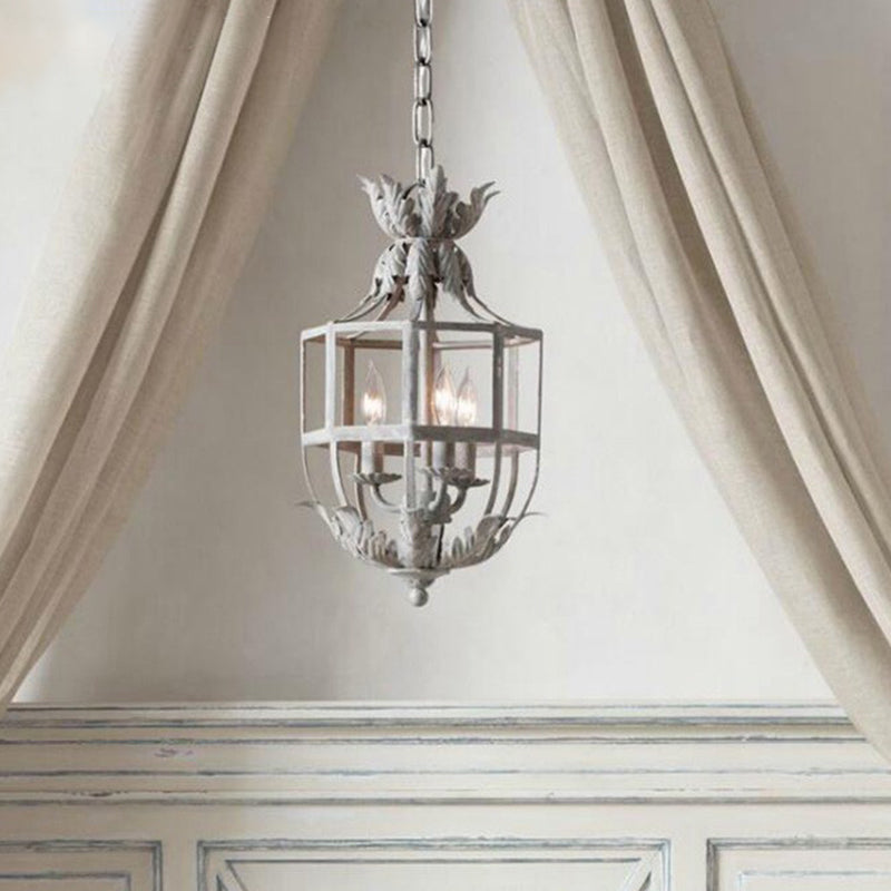 Lustre Clémence à 3 têtes en cage métallique