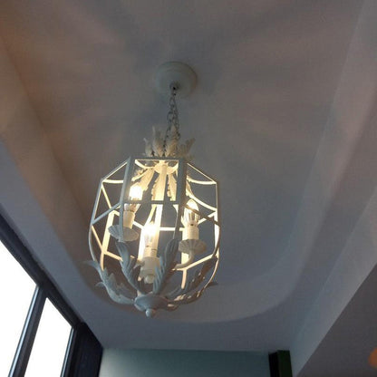 Lustre Clémence à 3 têtes en cage métallique