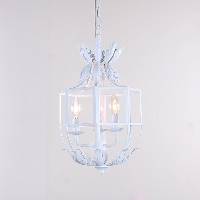 Lustre Clémence à 3 têtes en cage métallique