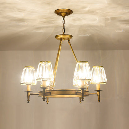 Lustre conique en cristal à facettes Adrienne