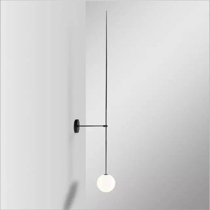 Elodie Orb Glass Corridor Wall Light Pencil Arm