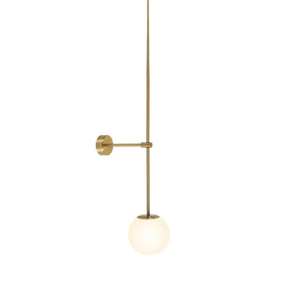 Elodie Orb Glass Corridor Wall Light Pencil Arm