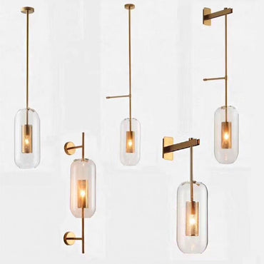 Applique murale Elodie Pill Capsule en verre transparent