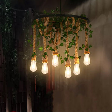 Anaëlle Rustic Wheel Pendant Chandelier Light