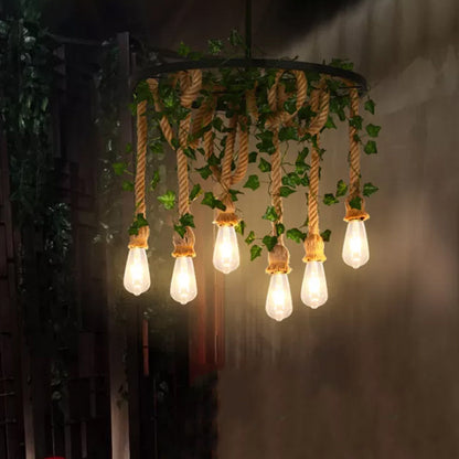 Suspension lustre Anaëlle Rustic Wheel