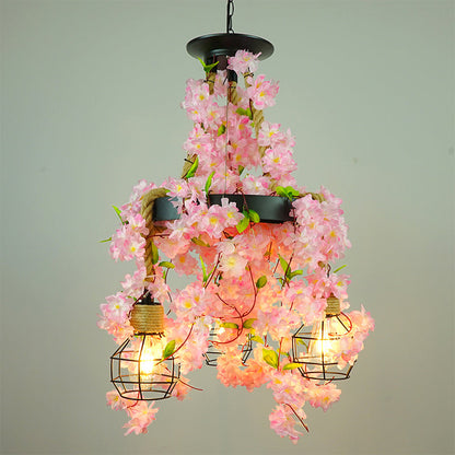Élise Grenade Cage Iron Pendant Chandelier
