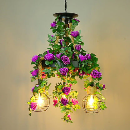 Élise Grenade Cage Iron Pendant Chandelier