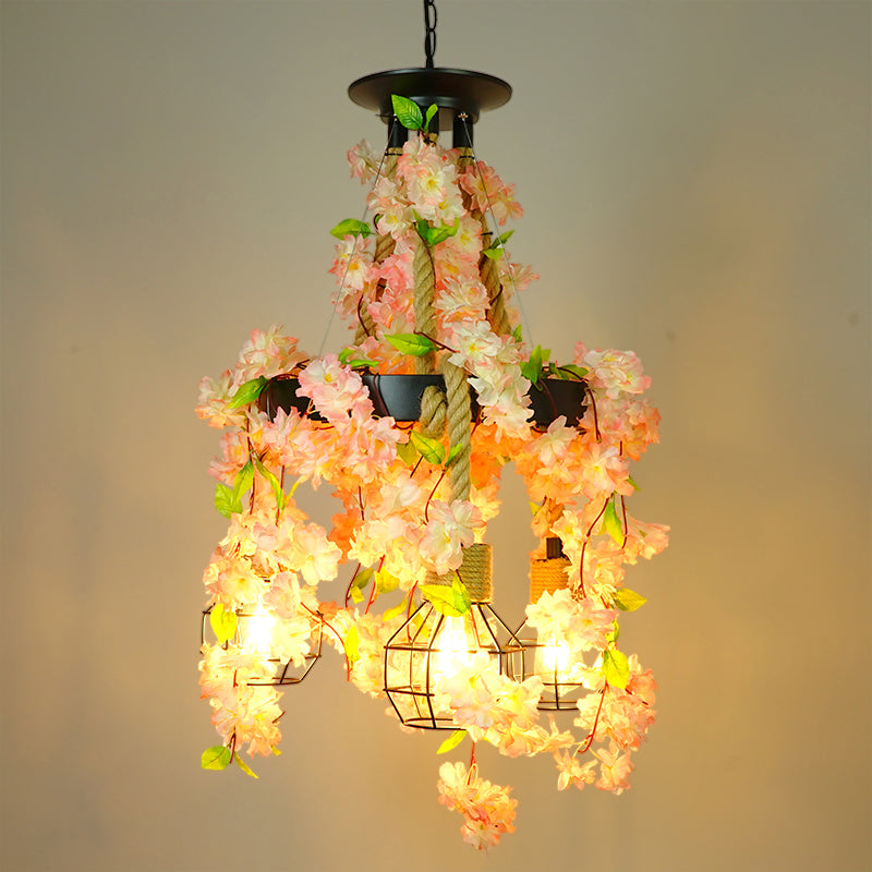 Élise Grenade Cage Iron Pendant Chandelier
