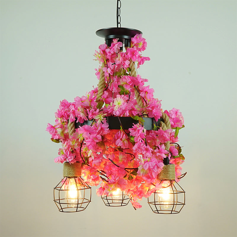Élise Grenade Cage Iron Pendant Chandelier