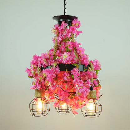 Élise Grenade Cage Iron Pendant Chandelier