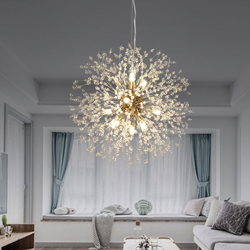 Lustre Sophie Cristal Boule Pissenlit pour Salon