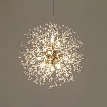 Lustre Sophie Cristal Boule Pissenlit pour Salon