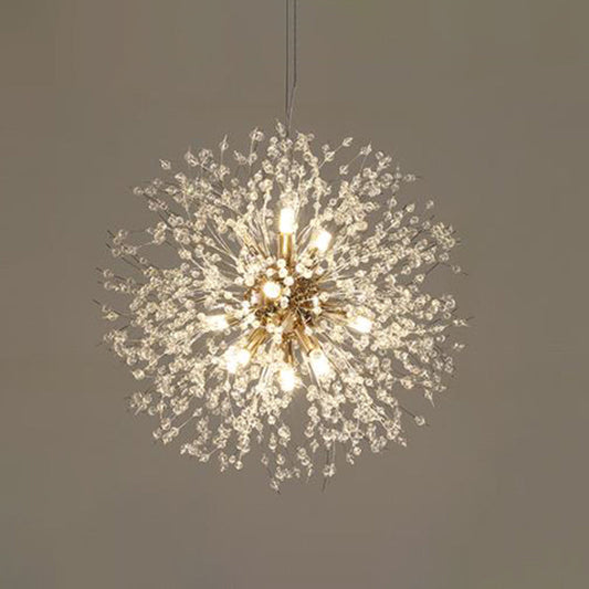 Lustre Sophie Cristal Boule Pissenlit pour Salon