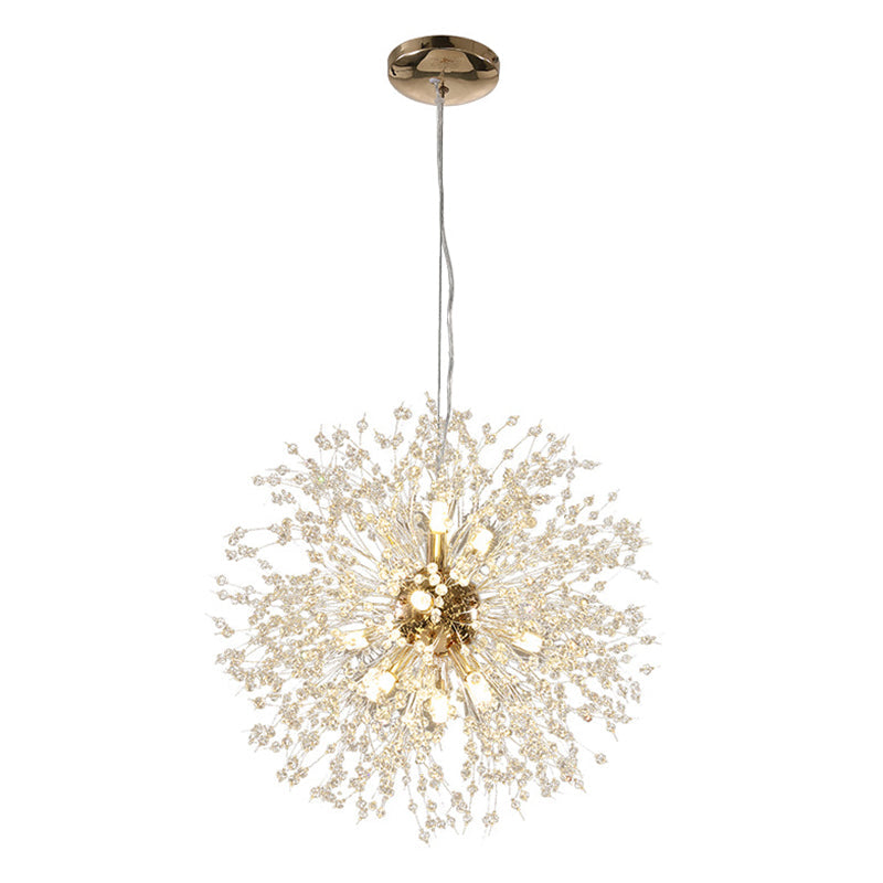 Lustre Sophie Cristal Boule Pissenlit pour Salon