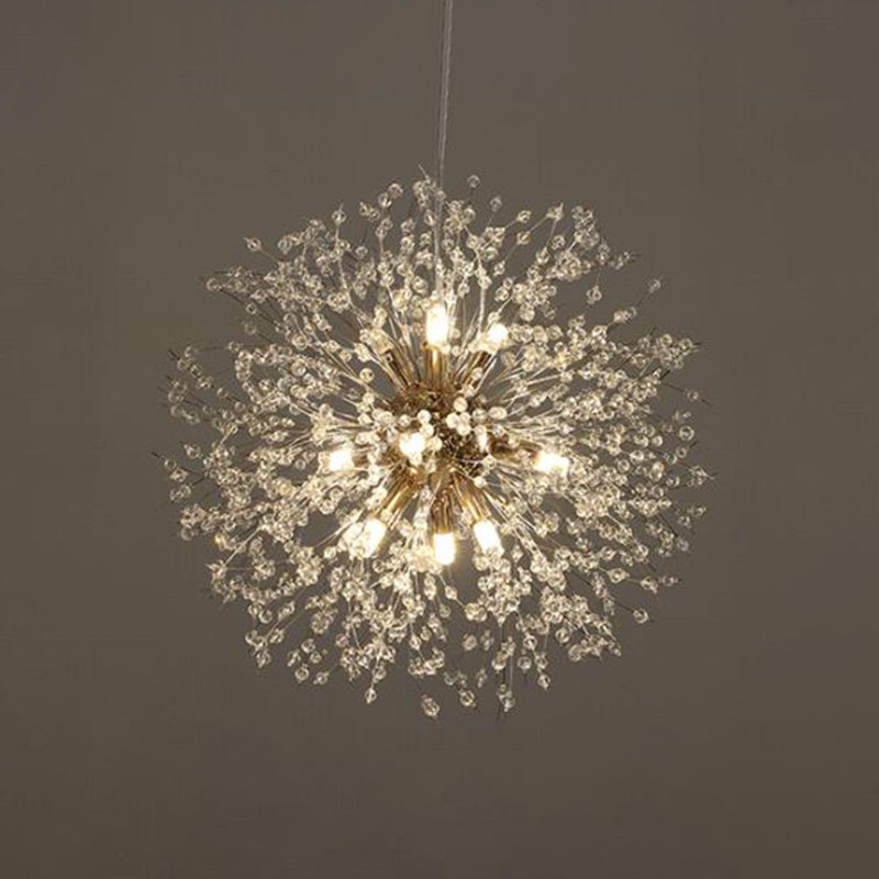 Lustre Sophie Cristal Boule Pissenlit pour Salon
