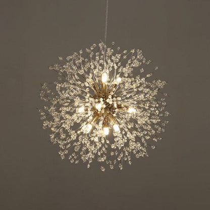 Lustre Sophie Cristal Boule Pissenlit pour Salon