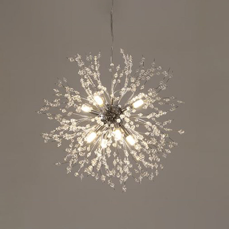 Lustre Sophie Cristal Boule Pissenlit pour Salon