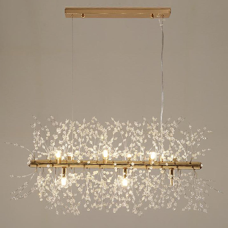 Lustre Sophie Cristal Boule Pissenlit pour Salon
