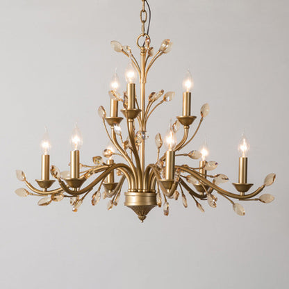 Lustre Sophie Amber en cristal de Bohême