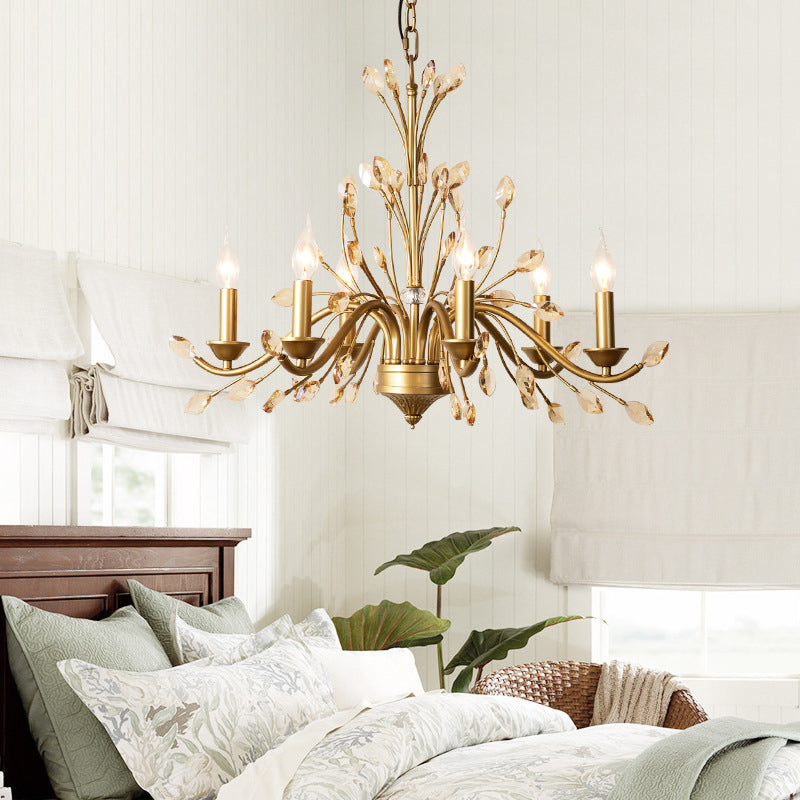 Lustre Sophie Amber en cristal de Bohême