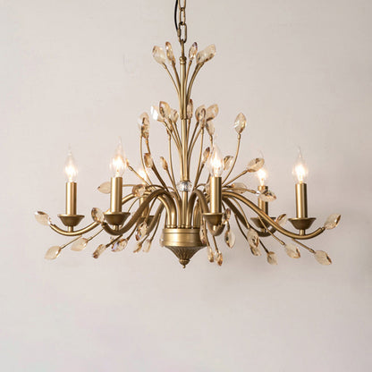 Lustre Sophie Amber en cristal de Bohême