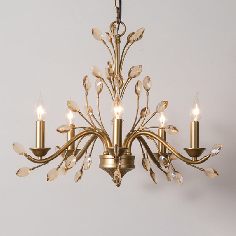 Lustre Sophie Amber en cristal de Bohême