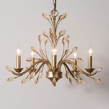 Lustre Sophie Amber en cristal de Bohême