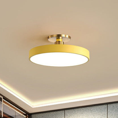 Plafonnier LED semi-encastré rond en acrylique Camille Nordic