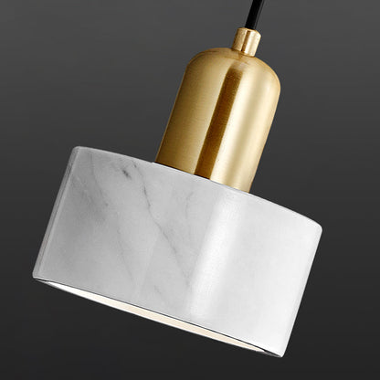 Applique murale LED tambour en marbre Camélia