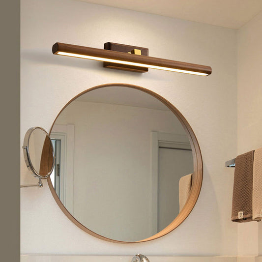 Applique Murale Linéaire Clémence Nordique en Bois et Acrylique Éclairage LED