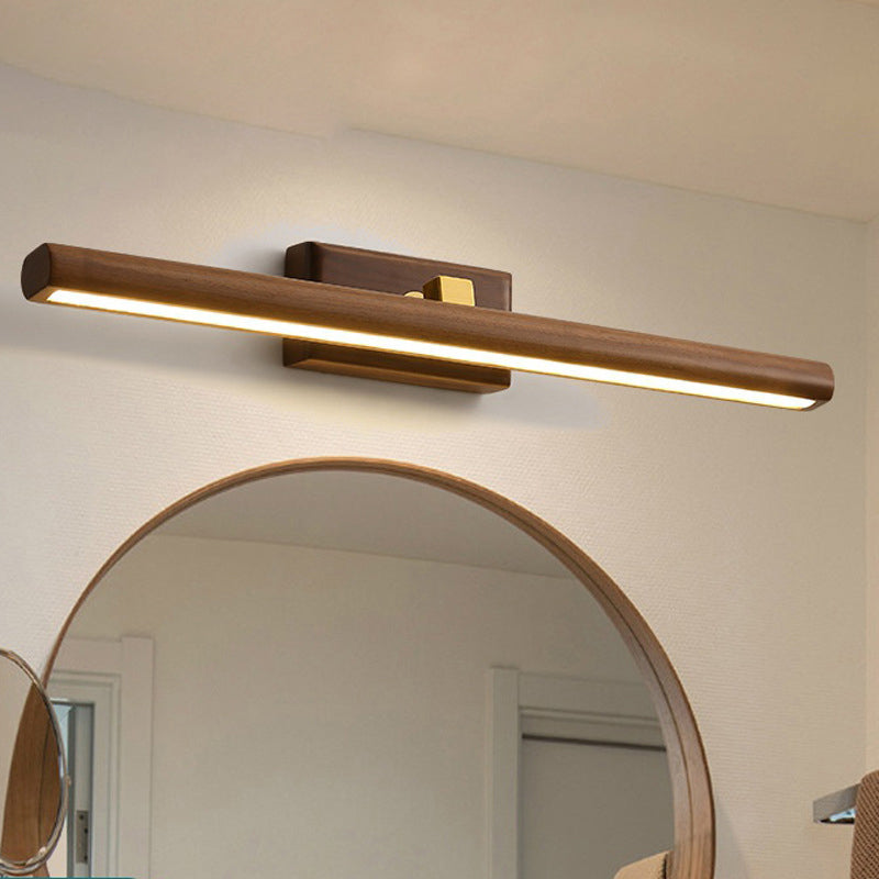 Applique Murale Linéaire Clémence Nordique en Bois et Acrylique Éclairage LED